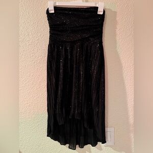 Express Black Sparkle High Low Dress
